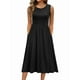thumbnail image 1 of Vestido midi Zeagoo, casual, sin mangas, para mujer, 1 of 8
