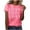 Pink, variant on Kaemgyyd Plus Size Tops for Women Trendy Happy Easter Graphic Spring Shirt Cute Printed Short Sleeve Sumnmer Blouse Tees