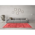 thumbnail image 3 of Ahgly Company Indoor Round Oriental Red Industrial Area Rugs, 7' Round, 3 of 4