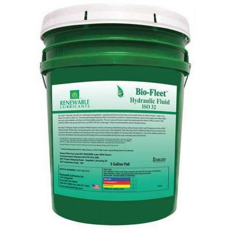 Renewable Lubricants Biodegradable Hydraulic Oil,5 Gal,ISO 32 80824