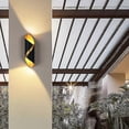 thumbnail image 4 of Yaju Led Wall Sconce, Ip65 Waterproof Wall Lamp, Indoor Outdoor Metal Light Fixture For Entrance Corridor Bedroom Office (1pcsblack/gold Shade), 4 of 5