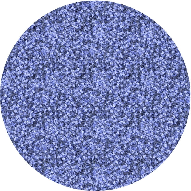 Ahgly Company Tapis Rond Lavable en Machine Intérieur Transitionnel Bleu Ciel, 3 Pieds Rond