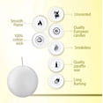 thumbnail image 3 of Bolsius 2 Count White Ball Candles - 2.75 Inches Unscented Candle Set - Premium European Quality - Dripless And Smokeless Clean Burning Dinner Candle - Perfect for Wedding, Party, And Special Occasion, 3 of 8