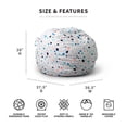 thumbnail image 2 of Big Joe Fuf Medium Shredded Foam Beanbag Chair w/ Removable Cover, Terrazzo, 2 of 6