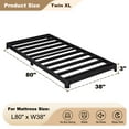 thumbnail image 7 of Bedofmine 3 inch Low Twin XL Bed Frames, Heavy Duty Metal Platform with Rounded Corner Legs, No Box Spring Needed, Easy Assembly, Noise Free, Black, 7 of 7