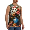thumbnail image 2 of Daiia Elegant Floral Vase Painting Printed Men's Tank Tops,Casual Soft Sleeveless Gym Muscle Shirts Bodybuilding Tee-Medium, 2 of 8