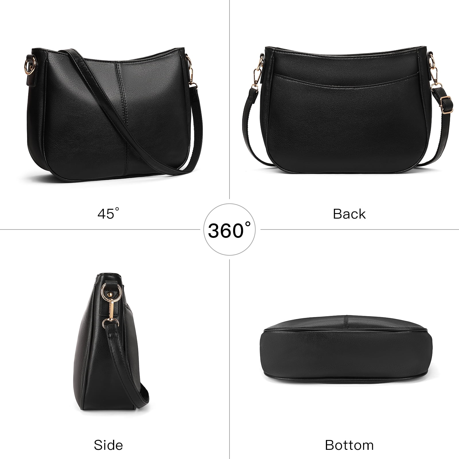 SENDEFN Small Shoulder Handbags for Women Waterproof Purse Soft Leather Crossbody Bags with Removable Shoulder Straps