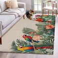 thumbnail image 5 of Area Rug 48×72in, Tropical Monstera Parrot Bird Floor Carpet Living Room Rug, Watercolor Botanical Leaves Non-Slip Welcome Mat Indoor Rugs for Bedroom Dining Room, 5 of 9