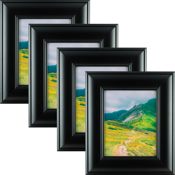 Craig Frames Dakota Wide, Modern Black Satin Picture Frame, 12x16 Inch