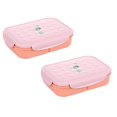 thumbnail image 1 of Oleegame 2PC Kids Snack Boxes For School Lunch Box Bento Box Divider With Spoon Crisper Creative Student Lunch Box Orange, 1 of 5