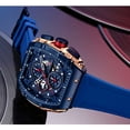 thumbnail image 3 of Reloj de hombre estilo exterior con barril de vino y espejo curvo con degradado hueco para hombre, 3 of 5