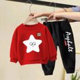 thumbnail image 2 of Kaprioy Baby Girl Fall Winter Clothes Toddler Girls Sets 2 Pieces Sweatshirts Pullover Casual Long Sleeve Girls Clothing Sets, 2 of 9