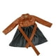 thumbnail image 1 of Vestido Para Niñas Ropa Para Bebés Ropa Casual De Moda Ropa Para Niños Vestido De Cuero De Imitación Marrón Odeerbi LM103-7901, 1 of 9