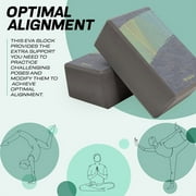 RDX 2 Pack Yoga Block, Non-Slip High-Density Eva Foam, Easy Grip Surface for Stability Strength Training D14 (23x15x9.8CM)