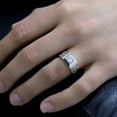 thumbnail image 4 of Classic Luxury Adjustable Cubic Zircon Couple Engagement Ring Jewelry Accessory for Valentine Day-1, 4 of 8