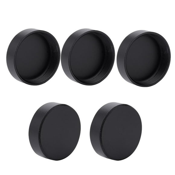 Ccdes Rear Lens Cover, C-mount Rear Lens Cap,2 Colors 5pcs Metal C Mount Rear Lens Cover Cap 25mm for CCTV TV Lenses
