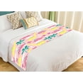 thumbnail image 1 of Corredor de cama ABPHQTO de dinosaurio rosa Ropa de cama Bufanda Decoración de cama 50x241 cm, 1 of 1