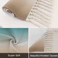 thumbnail image 6 of Teal Beige Ombre Cream Bathroom Rug 2'x3',Modern Turquoise Abstract Art Aesthetics Low Profile Front Entryway Rug with Tassels,Woven Cotton Washable Kitchen Mat Carpet for Foyer Bedroom Back Door, 6 of 9