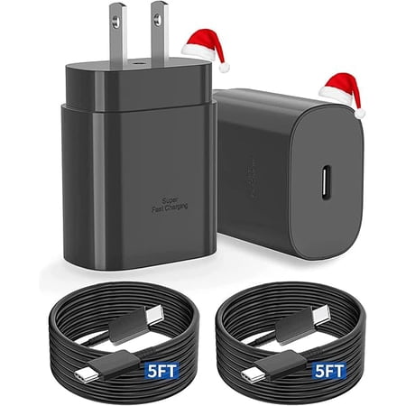 for Samsung Galaxy S20 FE 5G S21 S23 S24 S25 Ultra Plus A53 Phone Fast Charger, for Samsung USB-C Super Fast Charging Power Adapter-25W PD Charger Block, for Samsung Galaxy Note 10 20 Type C EP-TA800