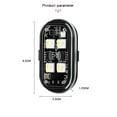 thumbnail image 3 of Luz estroboscópica LED para vehículos | Luz de seguridad de emergencia con control remoto y múltiples modos, 3 of 9