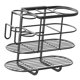 thumbnail image 5 of Soporte de almacenamiento de salón de hierro para secador de pelo, varitas rizadoras, alisadores de pelo, soporte para alisadores de pelo, salones de Negro Colco  Soporte para secador de pelo, 5 of 7