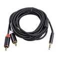 thumbnail image 2 of Cable de audio RCA a conector phono de 3,5 mm para auriculares HiFi, conector Jack a 2 RCA de 3,5 mm. 3M, 2 of 8