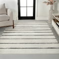 thumbnail image 5 of JONATHAN Y MOROCCAN HYPE 8 x 10 Area Rug, Williamsburg Minimalist Stripe - Cream/Black, MOH201D-8, 5 of 10
