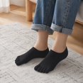 thumbnail image 6 of MJumppHome 10 Pairs Cotton Toe Socks Low Cut No Show Athletic Socks for Men Women,Black and White,Sock Sizes 7-10, 6 of 7