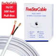 thumbnail image 3 of [FiveStarCable] 16-2 Audio Cable 500ft – White Premium Speaker Wire for Home Theater & Commercial Installations, 3 of 3