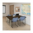 thumbnail image 5 of Regency Kahlo 48 x 24 in. Training Seminar Table- Neo Walnut Top, Chrome Tapered Legs, 5 of 7