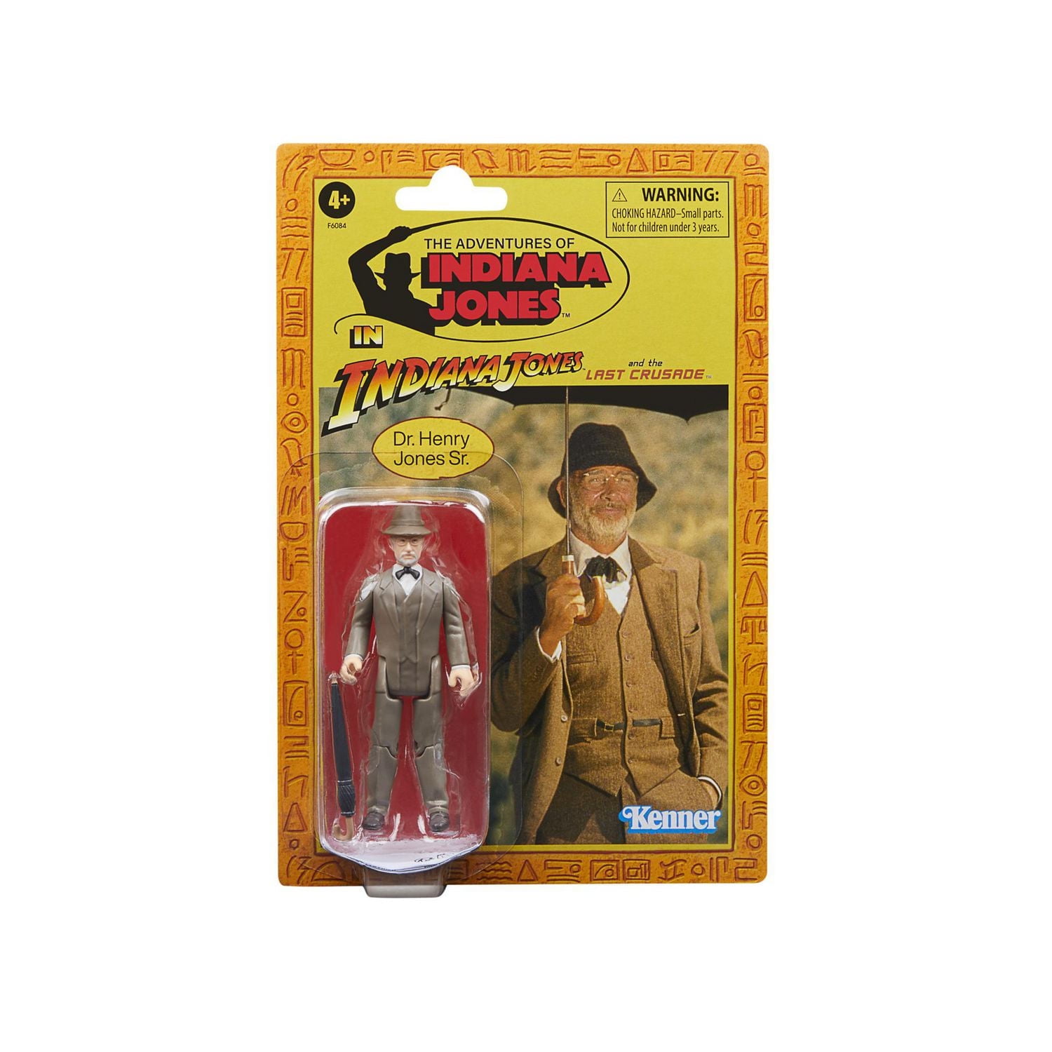 Indiana Jones and the Last Crusade Retro Collection Dr. Henry Jones Action Figure, 3.75-inch, Toys for Kids Ages 4 and Up