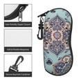 thumbnail image 5 of ZICANCN Sunglasses Soft Case, Bohemian Vintage Blue Print Neoprene Zipper Eyeglass Case for Men Women, 5 of 9
