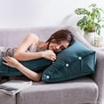 thumbnail image 3 of Adult Reading Pillow Bed Rest with Back Support, Large Wedge Backrest Cushion for Sitting Up in Bed, Detachable Washable Cover for Sofa Chair Watching TV Gaming Relaxing, 3 of 4