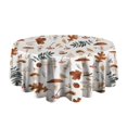 thumbnail image 5 of Fall Mushrooms Leaves Pattern Round Tablecloth 60" X 60",Wrinkle Wipeable Table Cloth for Kitchen Dining Room Picnic Patio Party, 5 of 6