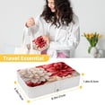 thumbnail image 5 of Flower Jewelry Organizer Box: PU Leather, with Removable Compartment, Portable - Jewelry Box and Organizer Box, 5 of 6