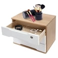 thumbnail image 5 of Wooden Desktop Storage Box Desk Organizer Desktop Box with Lockable Drawers, 5 of 12