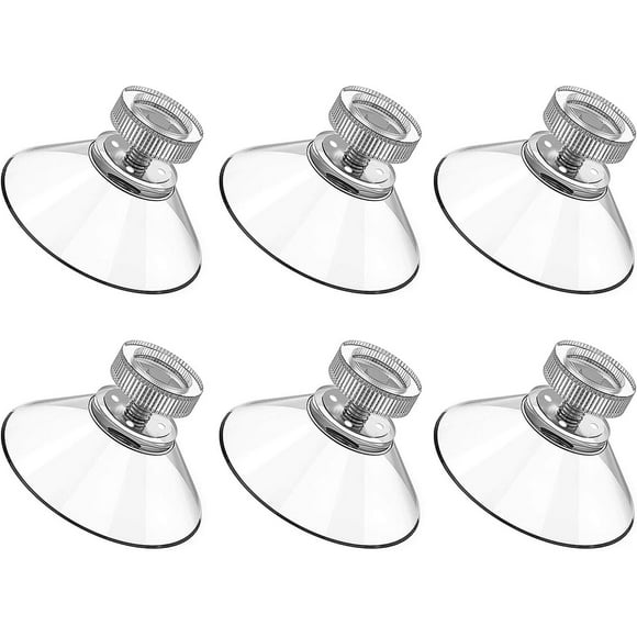 YQHWQ 40mm clear plastic suction pads without hooks, super strong suction bracket suitable for bathroom wall windows, car sunshade license plate 6 pieces screw suction cup glass suction