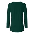 thumbnail image 2 of LEEYNEER Casual Blouse Tops for Women Solid Color Long Sleeve V-Neck Shirt Pullover T-Shirt Tunic Tops Green M, 2 of 4