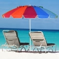 thumbnail image 2 of Patiojoy 8 FT Patio Beach Umbrella Sun Shelter w/Sand Anchor & Tilt Air Vent for Garden Beach Backyard Rainbow, 2 of 8