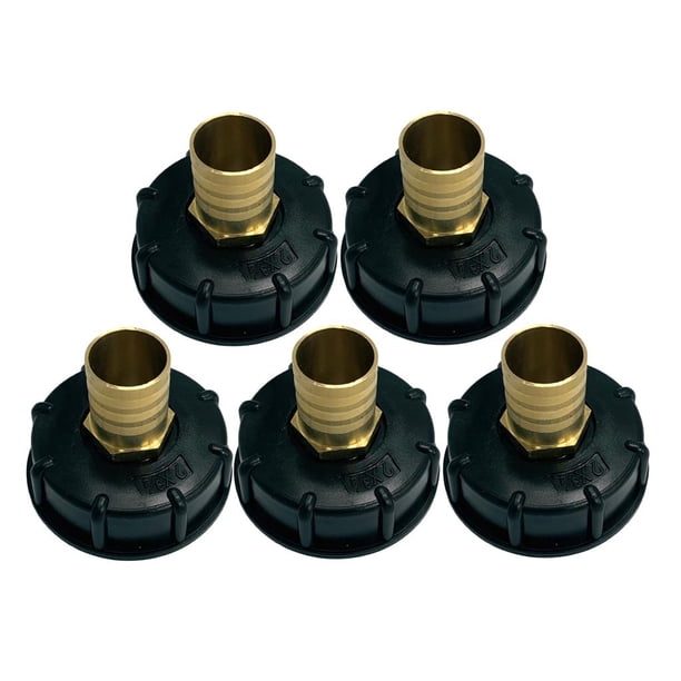 Adaptador de IBC de 5 piezas Rosca 1/2 '' 3/4 '' 1 '' Accesorios adaptadores de de agua shamjiam Adaptador de tanque IBC