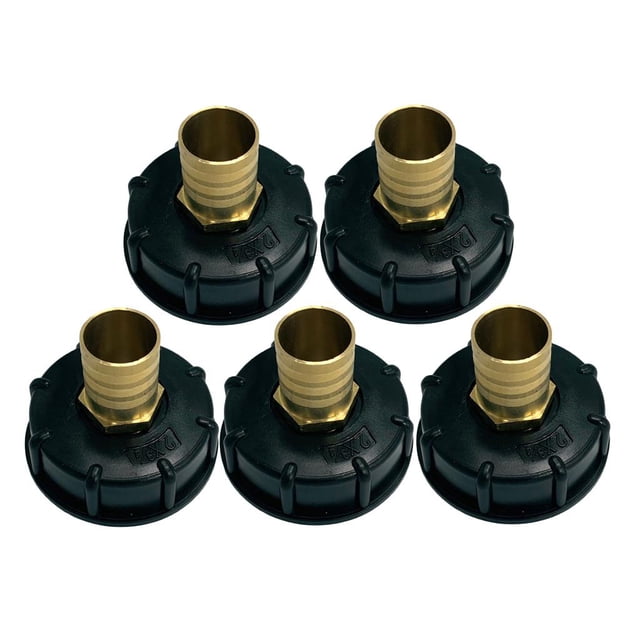 Adaptador de IBC de 5 piezas Rosca 1/2 '' 3/4 '' 1 '' Accesorios adaptadores de de agua shamjiam Adaptador de tanque IBC
