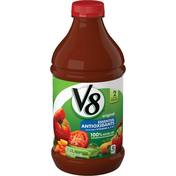 V8 Essential Antioxidants 100 Vegetable Juice, 46 oz. Bottle Walmart