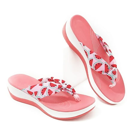 

Women\ s Summer Printed Thong Sandals Comfort Premium Casual Flat Sandal for Summer Outdoor Hiking Walking