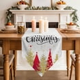 thumbnail image 3 of Table Runners 108 Inches Long, Christmas Tree Cotton Linen Kitchen Dining Coffee Table Runner for Party Home Decor, Red Xmas Tree Winter Snowflakes Abstract Tabletop Dresser Scarves 13x108 Inch, 3 of 9
