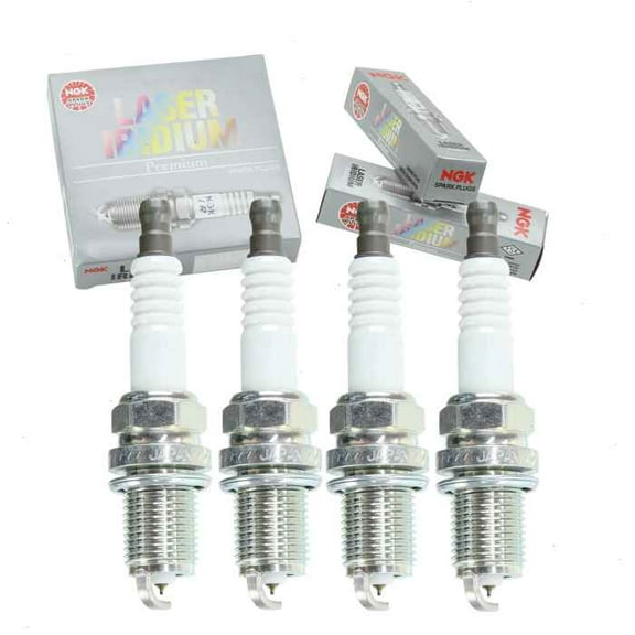 4 pc NGK Laser Iridium Spark Plugs compatible with Kia Rondo 2.4L L4 2007-2008