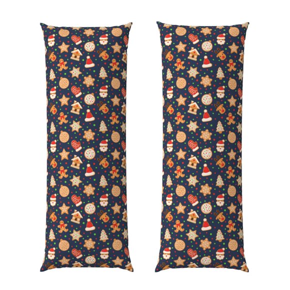 Sikiie Holiday Gingerbreads Print Long Body Pillowcase 20x54in, Skin-friendly and Soft Pillow Protector with Hidden Zipper, Ideal Home Furnishings