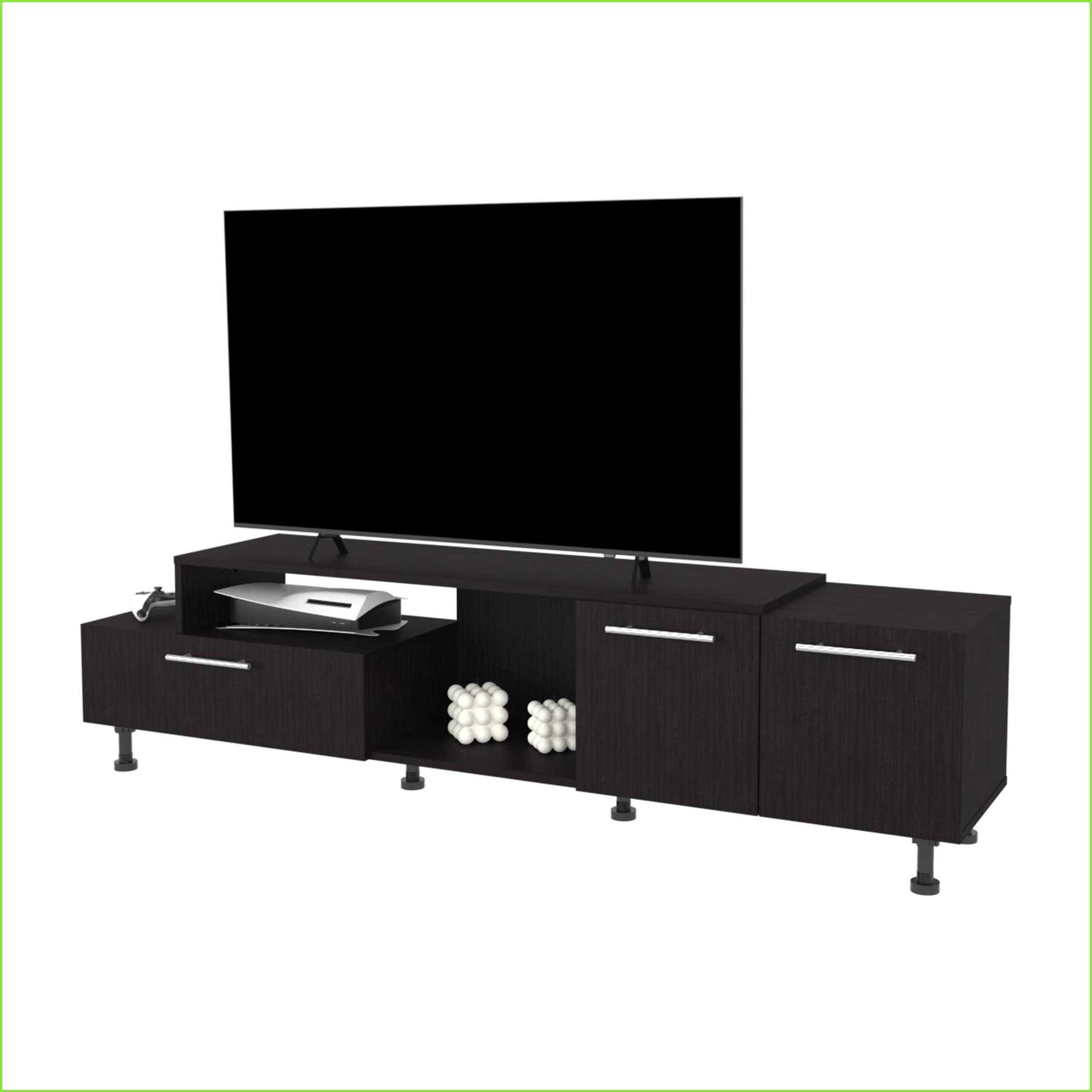 TV Furniture Modern Liberty Entertainment Center with Drop-Down Door, Adjustable Legs & Storage | TV Size Ranges 60-69 inches | Wenge