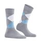 thumbnail image 2 of Burlington Calcetines de Mujer - Queen, Calcetines Cortos, Algodón, Diseño de Rombos, Emblema del Logotipo Gris claro/azul claro/blanco, 2 of 4