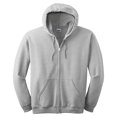 thumbnail image 4 of Gildan Heavy Blend Full-Zip Hooded Sweatshirt, Soft 50/50 Fleece Hoodie for Everyday Comfort, Ash, M, 4 of 5