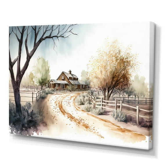 Designart Welcome To The Ranch Canvas Wall Art